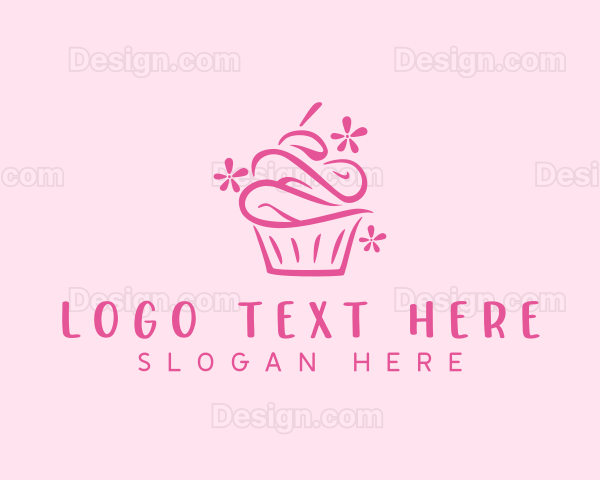 Cupcake Pastry Dessert Logo