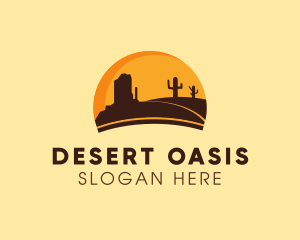 Sunset Arizona Desert logo design