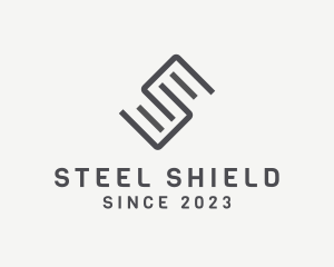 Minimalist Steel Construction logo design