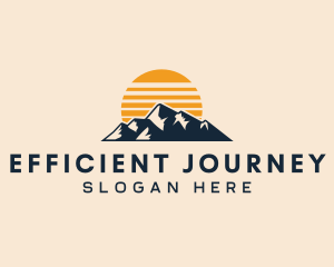 Sunset Mountain Exploration logo design