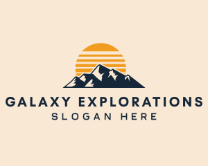 Sunset Mountain Exploration logo design