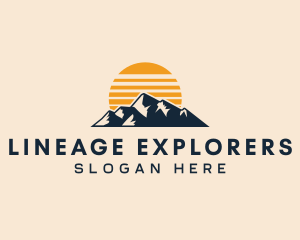 Sunset Mountain Exploration logo design