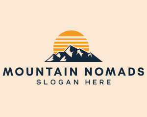 Sunset Mountain Exploration logo design