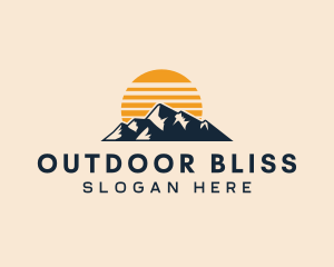 Sunset Mountain Exploration logo design