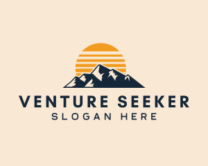 Sunset Mountain Exploration logo design