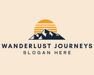 Sunset Mountain Exploration logo design