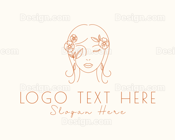 Floral Beauty Face Logo