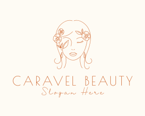 Floral Beauty Face logo design