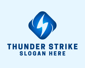 Blue Lightning Voltage logo design