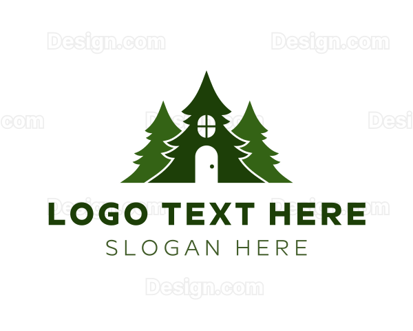 Green Pine Tree Home Logo