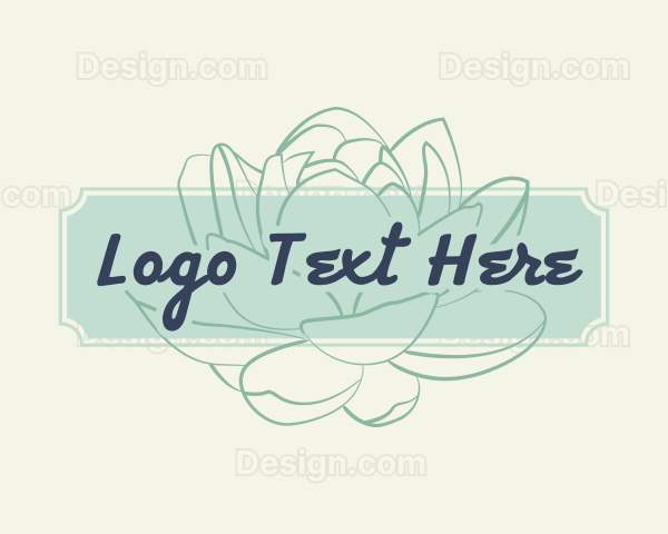 Lotus Floral Banner Logo