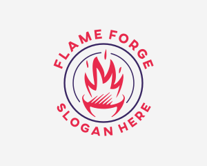 BBQ Flame Grill logo design