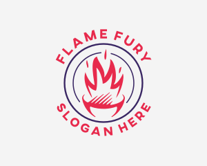 BBQ Flame Grill logo design