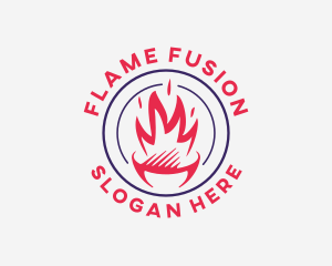 BBQ Flame Grill logo design