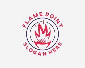 BBQ Flame Grill logo design