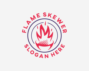 BBQ Flame Grill logo design