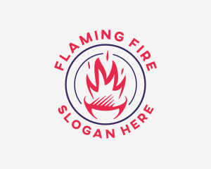 BBQ Flame Grill logo design