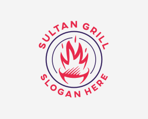 BBQ Flame Grill logo design