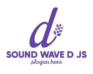 Violet D Flower logo design