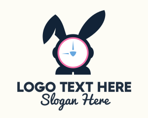 Bunny Clock Easter Time logo