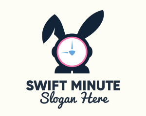 Bunny Clock Easter Time logo