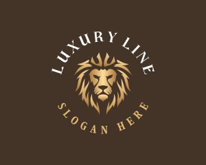 Lion Crown Luxury logo design