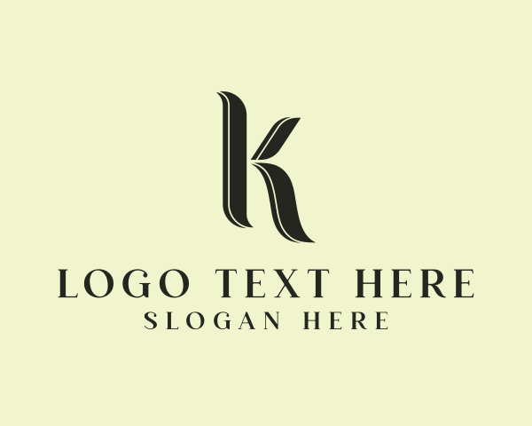 Elegant Business Letter K logo