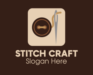 Sewing Button Application logo design