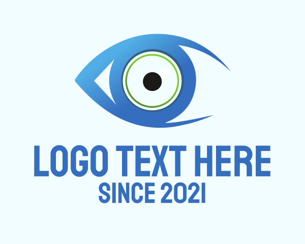 Eye-lens logo example 1