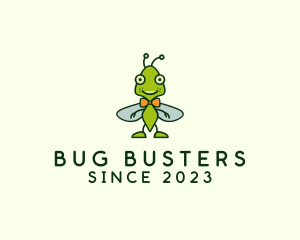 Bowtie Bug Insect logo design