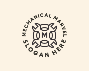 Wrench Mechanic Repair logo design