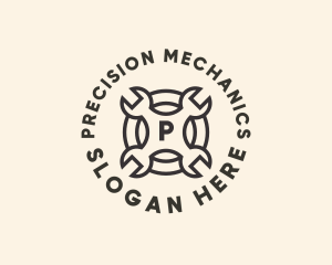 Wrench Mechanic Repair logo design