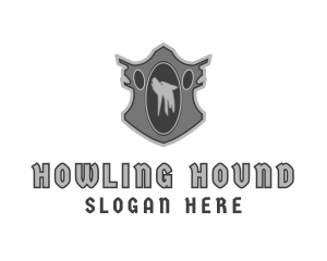 Medieval Wolf Howl logo design