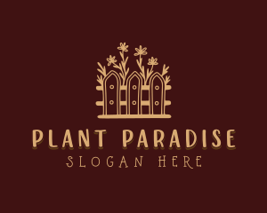 Plants Garden Fence  logo design