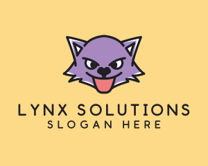 Happy Lynx Animal logo