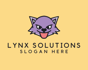 Happy Lynx Animal logo design