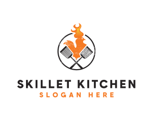 Chicken Flame Grill logo design