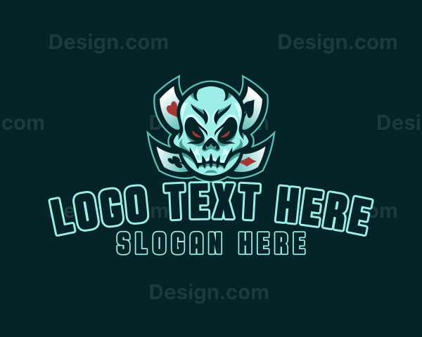 Casino Gaming Skull Logo