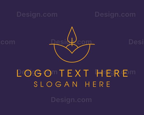 Floral Scented Candle Light Logo