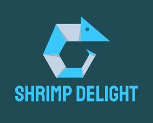 Blue Shrimp Origami logo