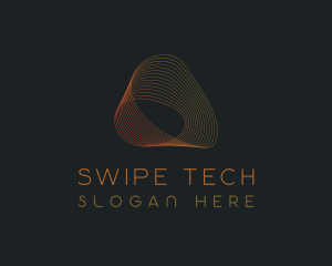 Wave Tech Cyberspace logo design