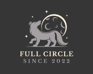 Full Moon Wolf Team logo design