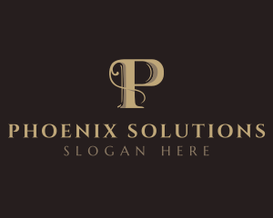 Deluxe Antique Business Letter P logo design