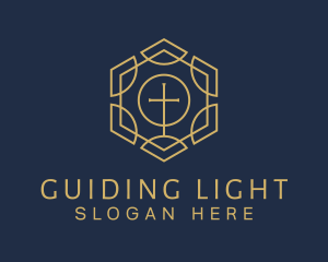 Gold Cross Preaching logo design