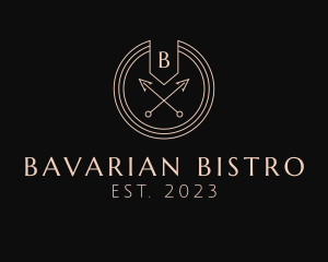 Hipster Arrow Pub Bistro logo design