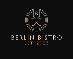 Hipster Arrow Pub Bistro logo design