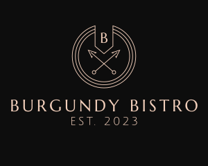 Hipster Arrow Pub Bistro logo design