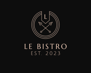 Hipster Arrow Pub Bistro logo design