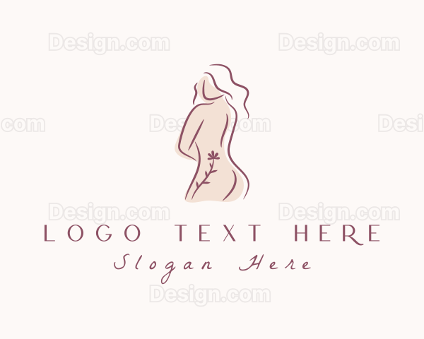 Sexy Nude Female Body Logo