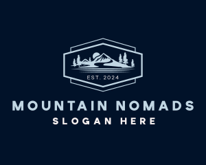 Mountain Hiking Traveler logo design